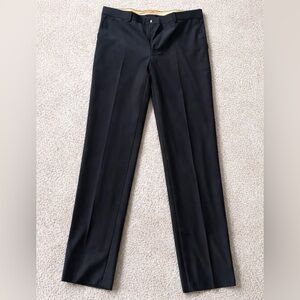 Vitarelli Men’s Black Dress Pants Classic Formal Suit Slacks Polyester Rayon